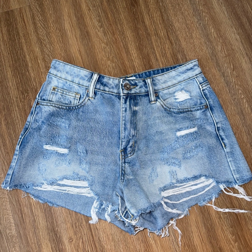Distressed Denim Women Shorts